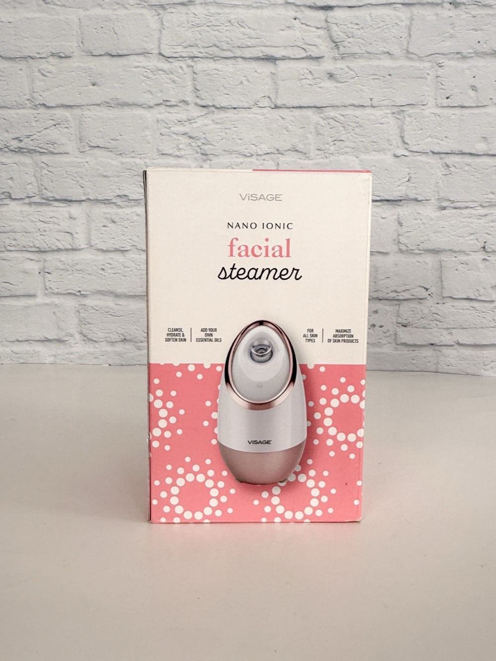 New Visage Nano Ionic Facial Steamer White & Pink